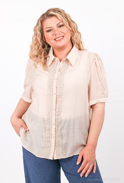 Picture of CURVY GIRL LACE DETAIL SHIRT